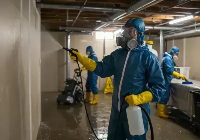 Basement Sanitization and Antimicrobial Treatment process in Paulsboro, NJ